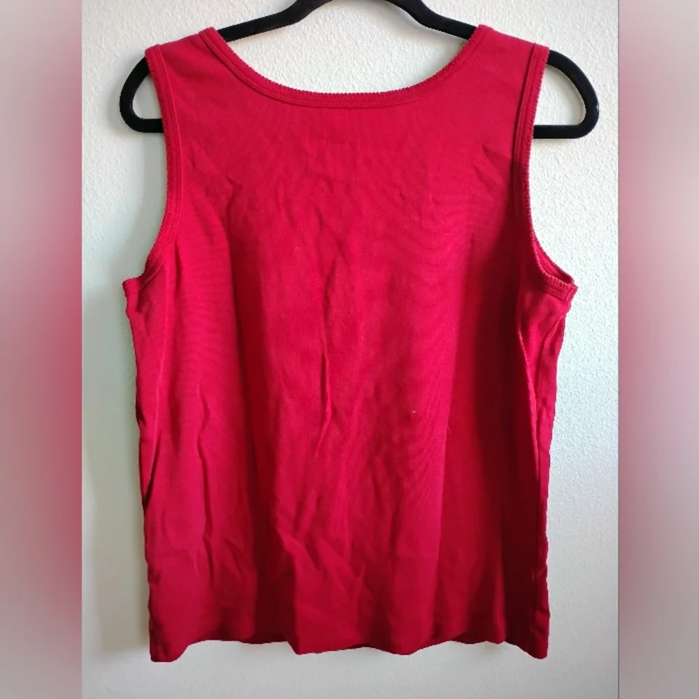 Pendleton Women's Red Graphic Tank Top Size: XL - Picture 5 of 6
